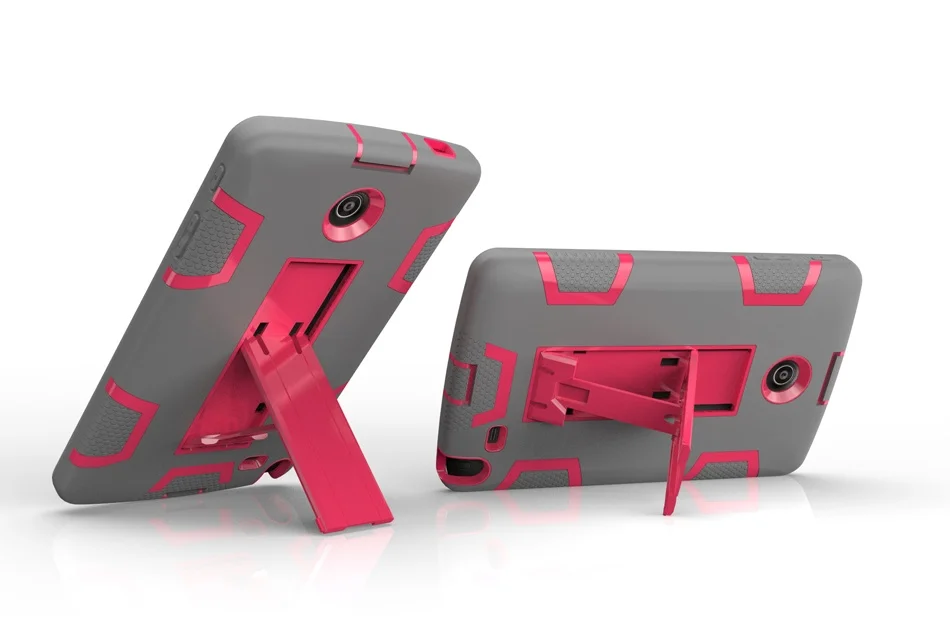 Shockproof Dual Color Hidden Bracket Back Cover Case for LG G Pad 2 8.0&quot V498 V495 V496 Three Layer Silicone &amp PC Armor | Компьютеры