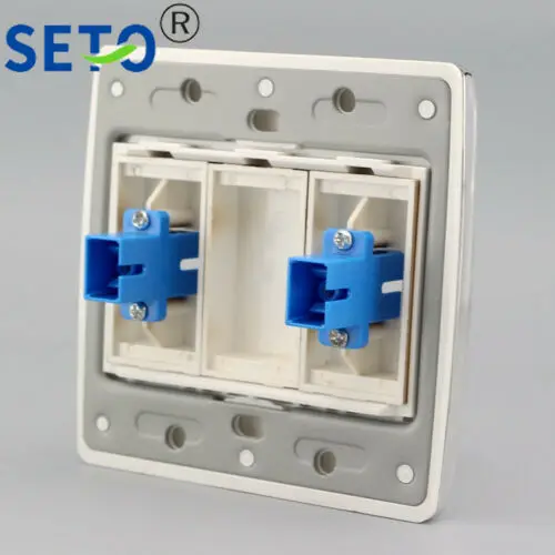86 Тип двойные порты волоконно-оптический SC панель настенная пластина розетка