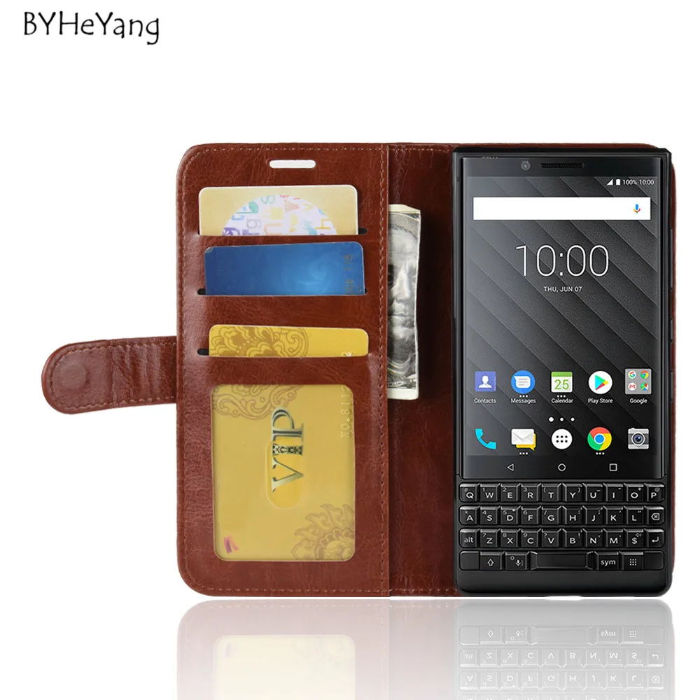 BYHeYang для Fundas BlackBerry KEY2 чехол 4 5 дюймов искусственная кожа телефон флип ключ 2 два