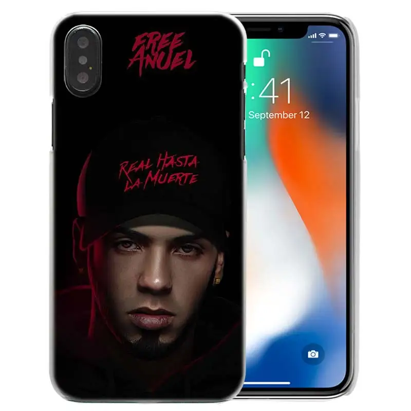 03 Чехол Singer для iPhone XS Max XR X 10 7 7S 8 6 6S Plus 5s SE 5 4s 4 5C Жесткий прозрачный пластиковый ПК Coque Cover Shell Anuel Aa Ozuna 11 - Цвет: 03