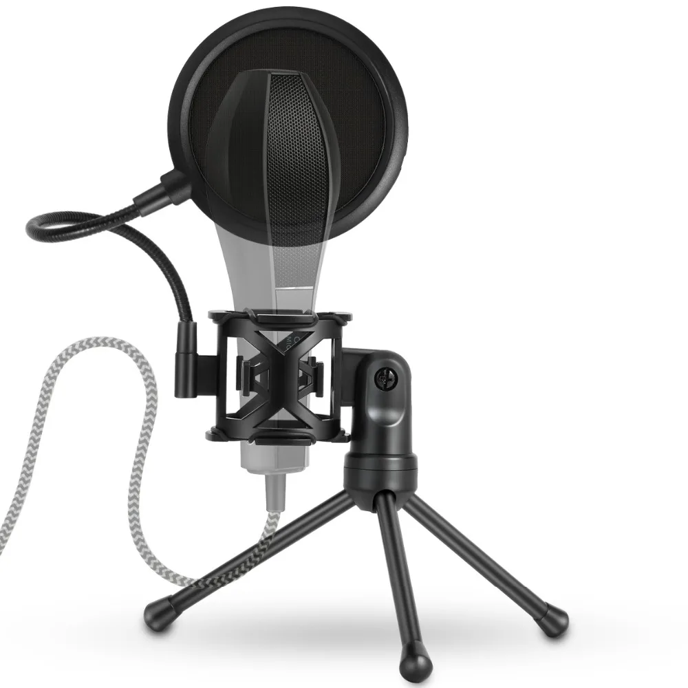 ABS microphone desktop 360 degrees rotation stander black quakeproof windproof bop net tripod standers PS-2 | Электроника
