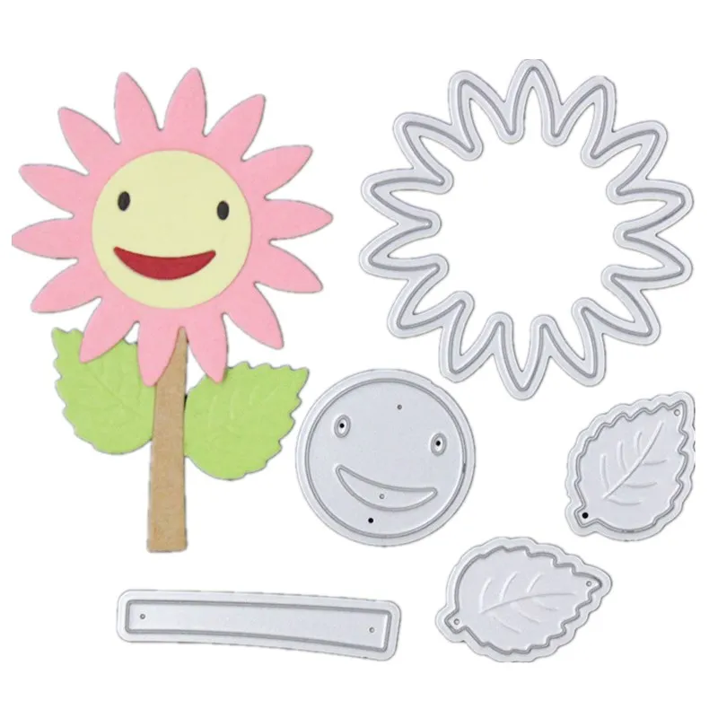 

Smiling Flower Metal Cut Dies Stencils for Scrapbooking Stamp/Photo Album Decorative Embossing DIY Paper Cards