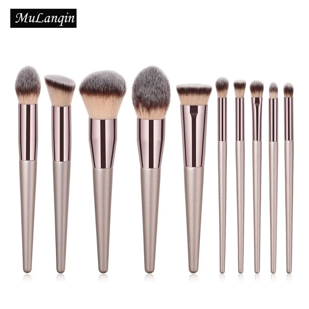 10 шт. кисти для макияжа Профессиональный Пудра Косметика Make Up Brush Set Синтетический