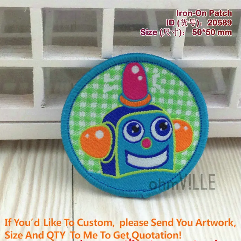 20589 полиция роботы Вышивка Патчи &quotпринимаем заказной патч&quot Железо на патч|custom