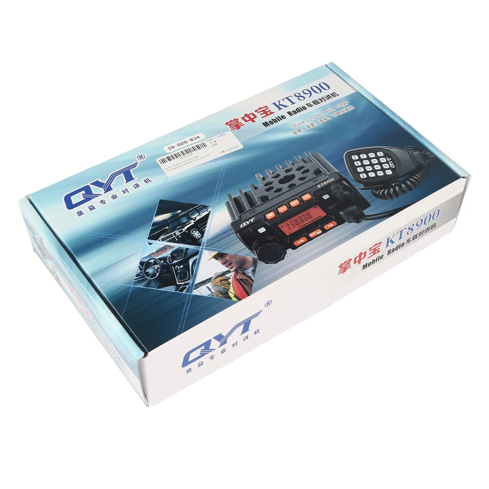 Мини Автомобильный приемопередатчик QYT KT8900 CTCSS DCS 5 тонов DTMF 136 174/400 480 МГц VHF 25 Вт UHF 20