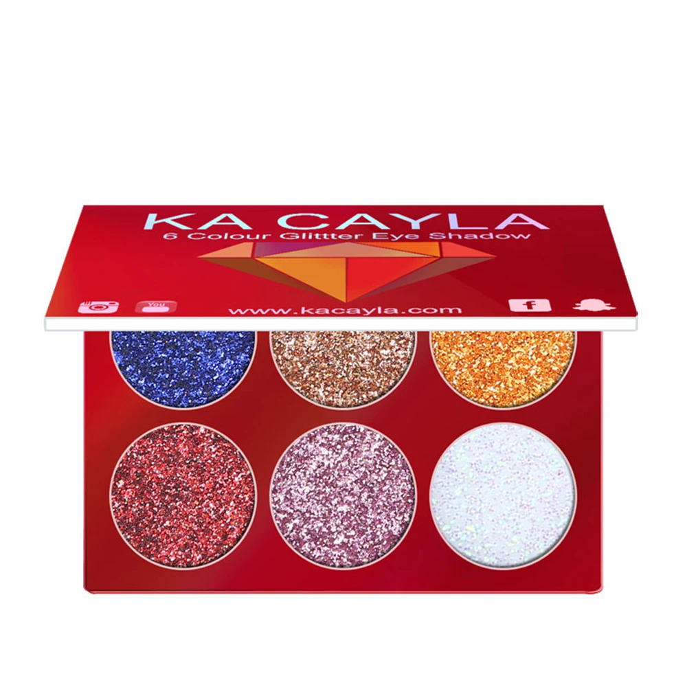 6 цветов телесные Сияющие тени для век перламутровый Макияж Блеск пигментная