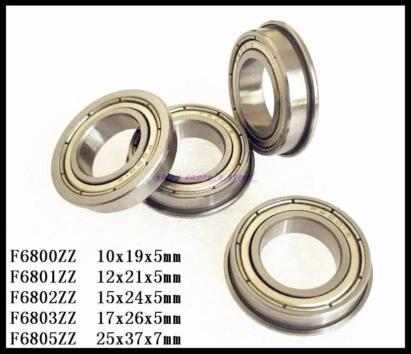 2-5 шт./лот F6800ZZ, F6801ZZ, F6802ZZ, F6803ZZ, F6805ZZ фланец тонкая стенка глубокий шаровой подшипник