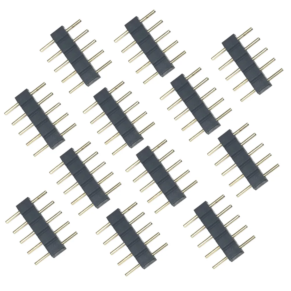 BEILAI 10 шт. 5pin коннектор RGBW 5-контактный мужской тип двойной для RGBWW LED разъем |