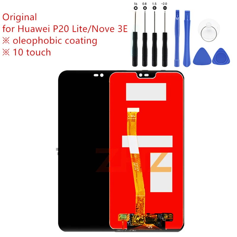 Для Huawei P20 Lite ЖК-дисплей кодирующий преобразователь сенсорного экрана в сборе Nova