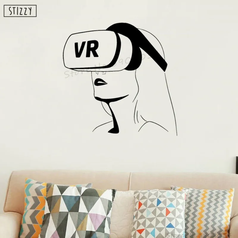 Настенная Наклейка stizzy VR гарнитура виниловые настенные наклейки художественная