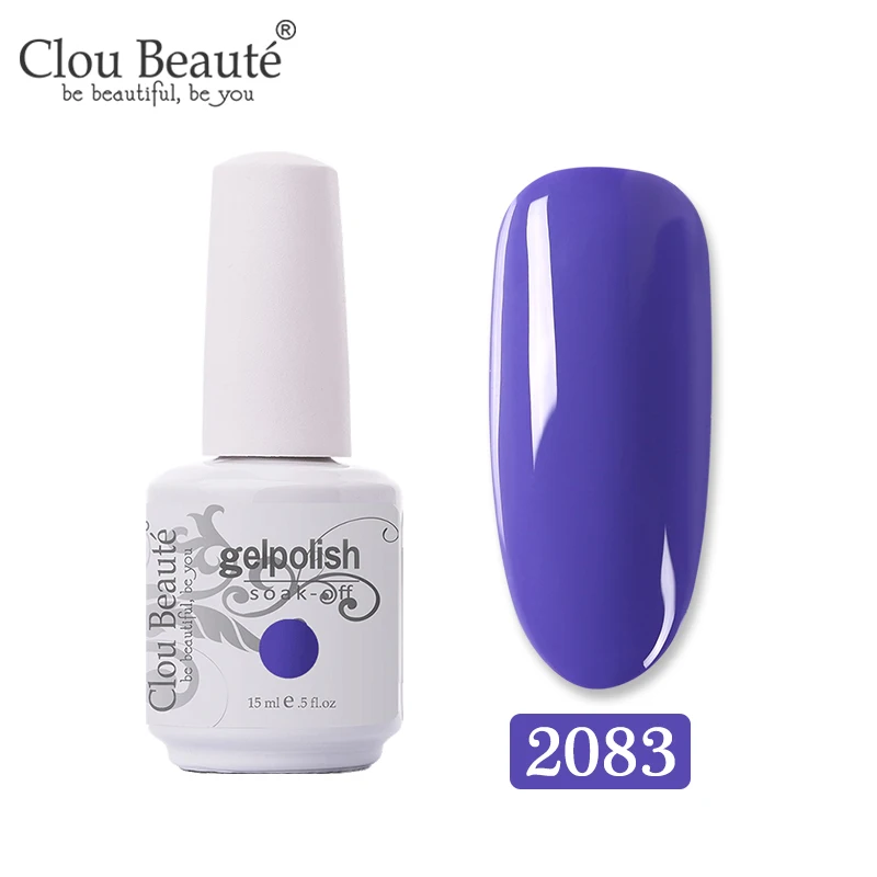 2083 Clou Beaute 375 цветов набор гель-лаков полуперманентный Vernis Матовый верхний слой УФ-гель для ногтей топовый лак впитывающий Гель-лак - Цвет: 2083