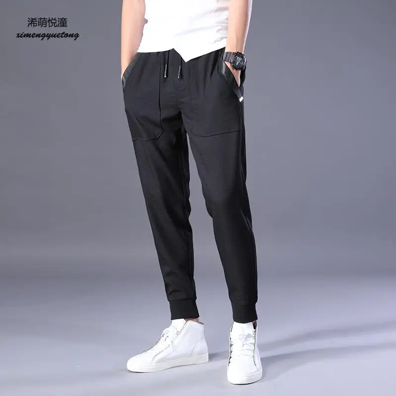 2018 весна лето новый для отдыха с эластичной талией повседневные штаны мужской