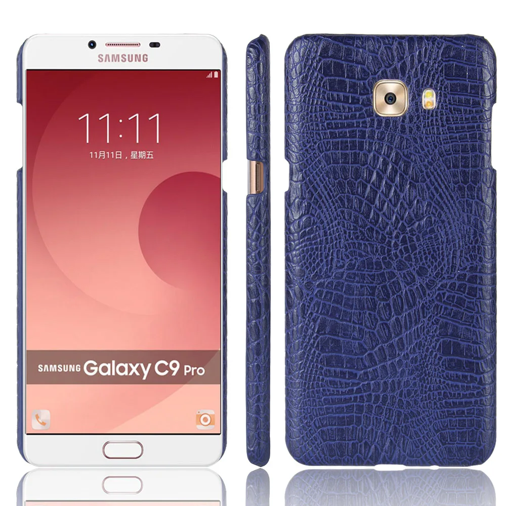 Чехол для Samsung Galaxy C9 Pro крокодил чехол Высокое качество PU кожаный Крокодил