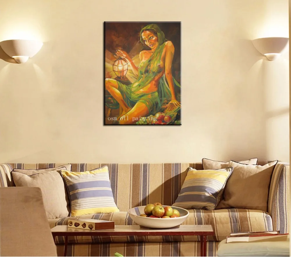 Топ мастерство ручной работы индийский портрет картина маслом на холсте 100%