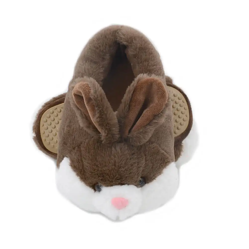 RABBIT COFFEE Millffy/женские домашние очень мягкие и удобные тапочки для девочек; плюшевые тапочки без застежки с искусственным мехом кошки, табита, хомяка, кролика, кота - Цвет: RABBIT COFFEE