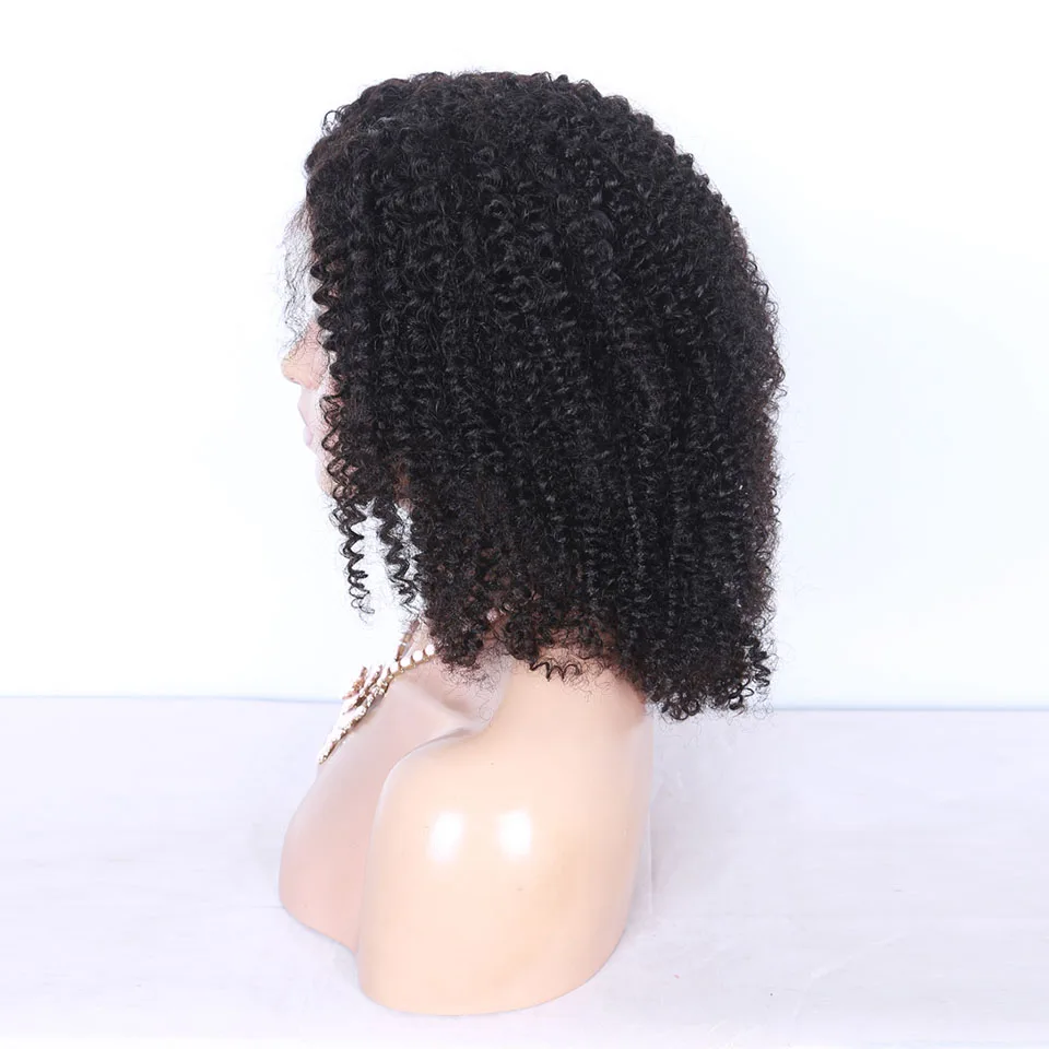 Kinky Curly 13X6 Lace Front Human Hair Wig Afrio Kinky Curly 360 Lace Frontal Wig Glueless Lace Front Wig For Women High Density