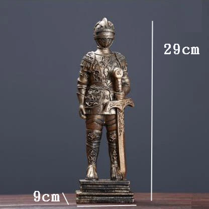 Средневековая винтажная Статуэтка из смолы, рыцари, воин, солдат, Коробка С Сокровищами, богиня справедливости, богиня Венеры, скульптура, статуя - Цвет: C
