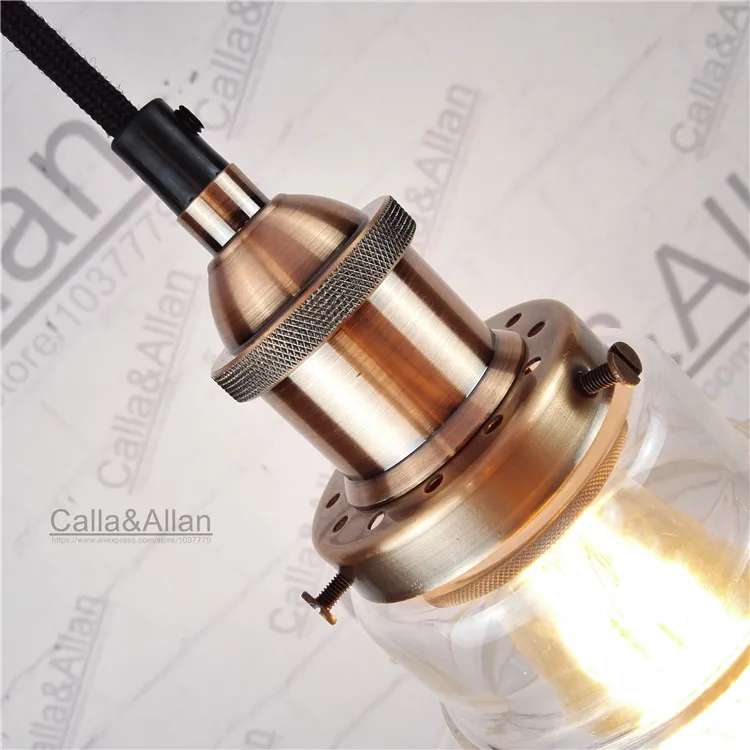 Подвесной светильник в стиле ретро для лампочек Эдисона 220 В E27|lamp loft|clear glass shadeglass