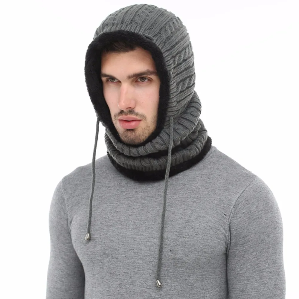 SYi Qarce зимние супер теплые вязанные шапочки Skullies Beanie Gorras Bonnet маска шапка для мужчин и женщин Спорт На Открытом Воздухе Шапка NM084-88