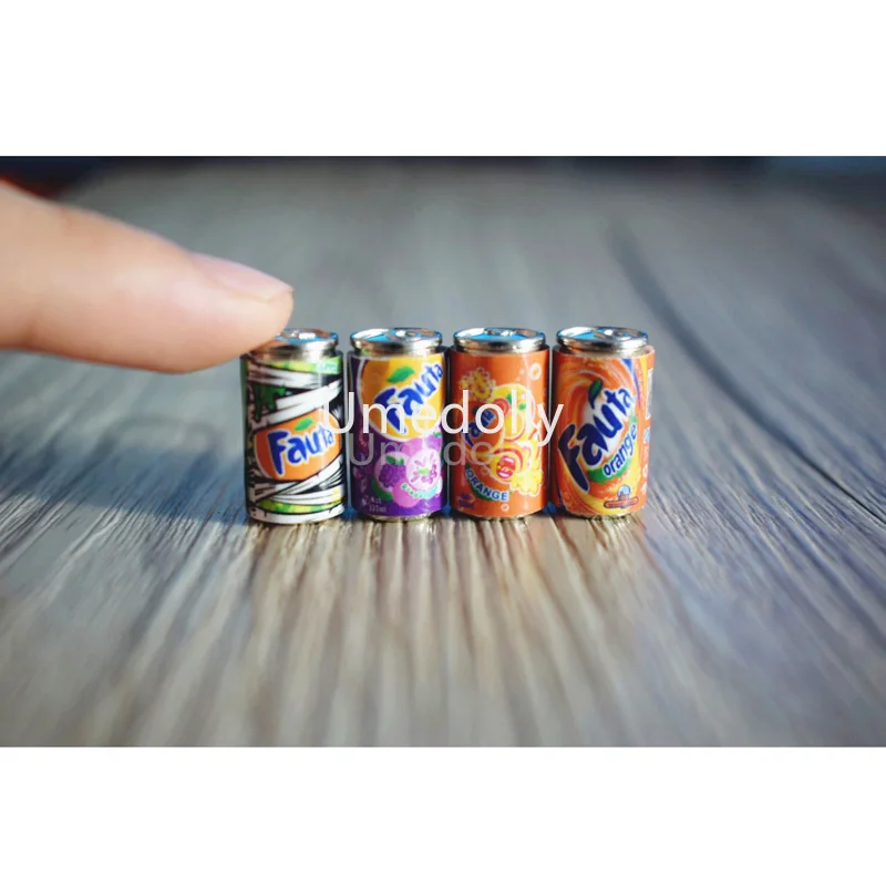 4 шт. 1/6 Миниатюрная модель напитков Fanta имитация кукольного домика миниатюрная