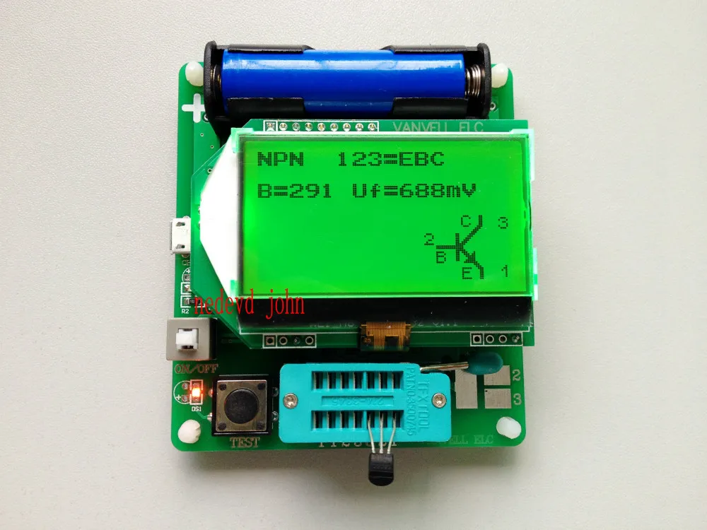 Многофункциональный тестер сопротивления индуктора конденсатора ESR DIY MG328