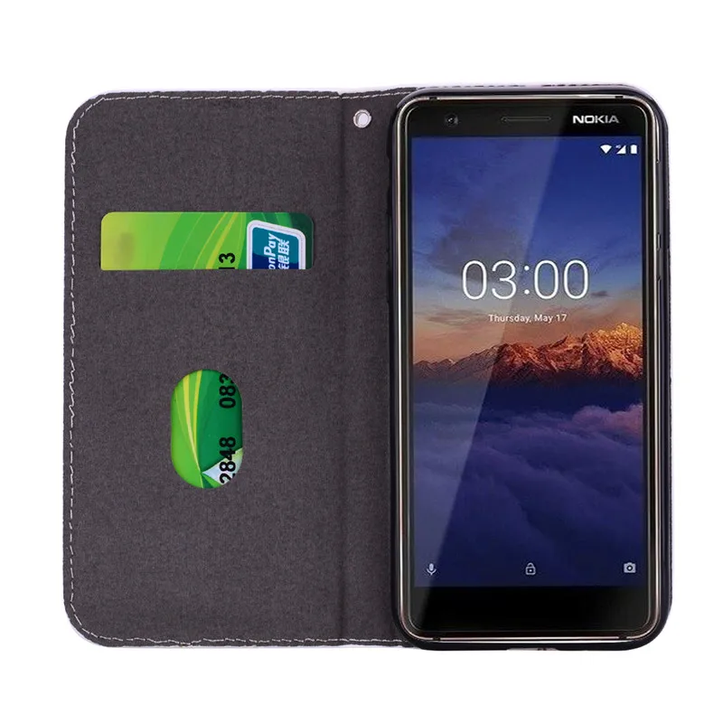 Для Nokia 5 6 7 Plus 8 2018 3 1 роскошный блестящий кожаный чехол бумажник с откидной