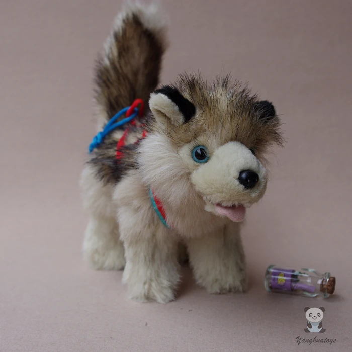Кукла Alaskan Malamute плюшевая игрушка имитация собаки детский подарок на день