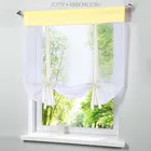 Однотонные летающие прозрачные оконные шторы для кухни, тюлевые шторы для дома, тюль для жалюзи, геометрические занавески