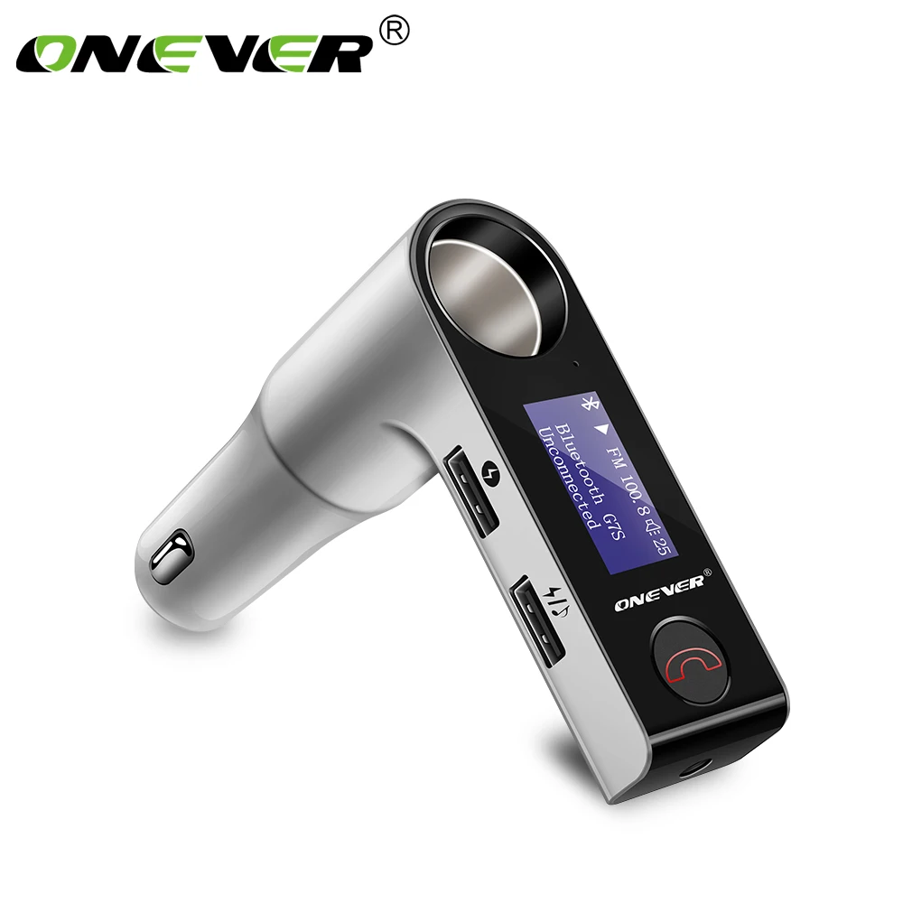 Onever, Bluetooth, fm-передатчик, модулятор, музыкальный плеер, TF карта, u-диск, автомобильный комплект, двойной USB, автомобильное зарядное устройство, прикуриватель