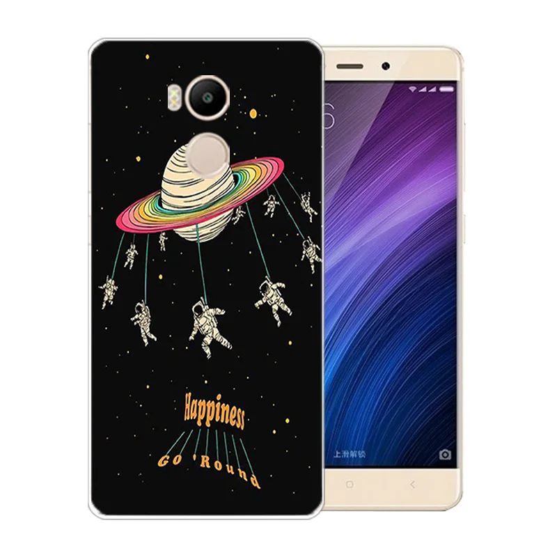 For Xiaomi Redmi 4 Prime TPU Soft Mobile Phone Case Silicone Back Cover for Pro Space Moon Pattern Anti Knock Slim Shell |