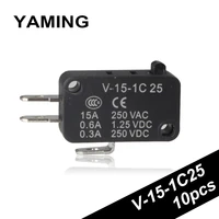 v 15 1c25 black small sized mini point action limit stroke travel switch copper 10pcs