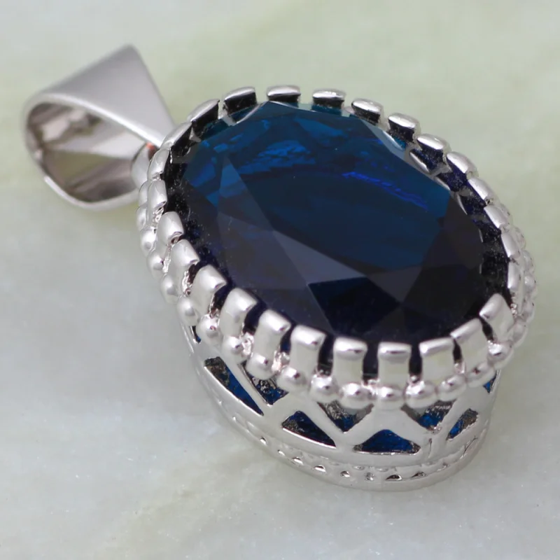 Женский ювелирный комплект из кольца и серёг с синим фианитом|jewelry spring|jewelry