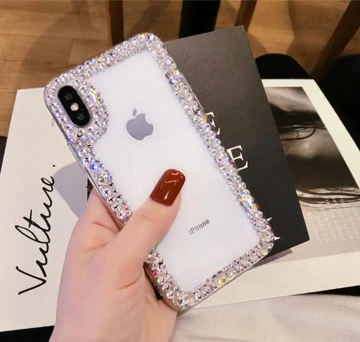 Роскошные средства Капа Bling с драгоценными камнями и украшенные стразами чистый