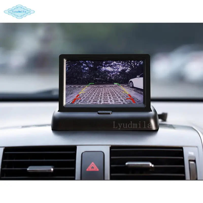 Автомобильный монитор 4 3 дюйма дисплей для камеры заднего вида складной цветной