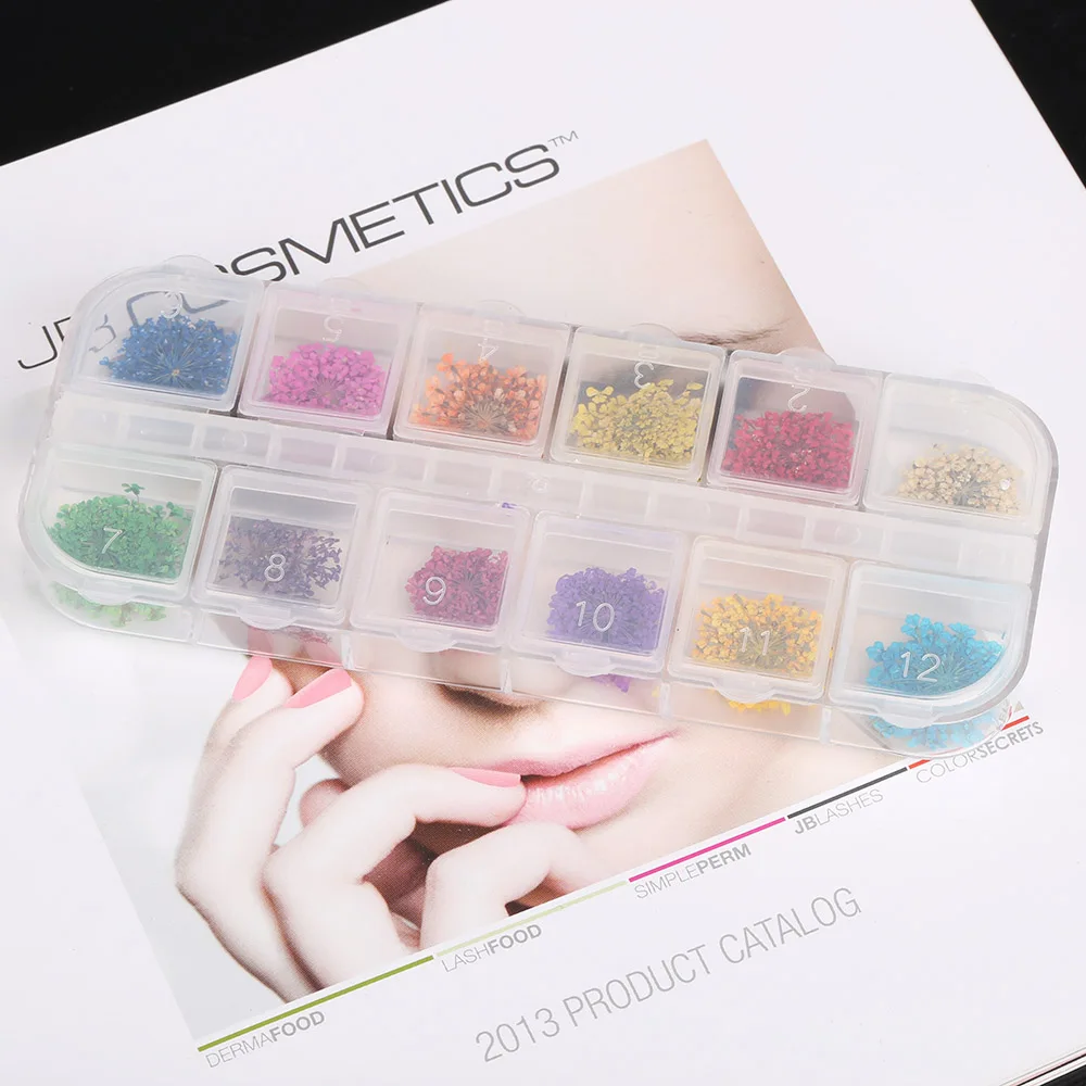 Наклейки для дизайна ногтей 12 цветов наклейки чехол маленькие цветы модные