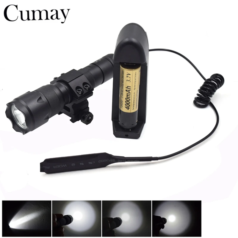 Cumay 2000 люмен Xml T6 светодиодный фонарь Tactica Lanterna linterna Torch + аккумулятор 18650 4000 мАч