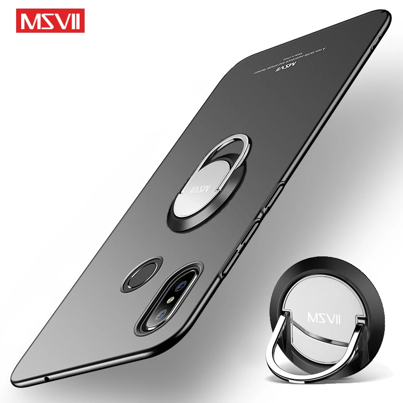 Чехол Mix 2 S 3 с кольцом для пальцев MSVII Тонкий матовый чехол Xiaomi Mi Держатель Жесткий