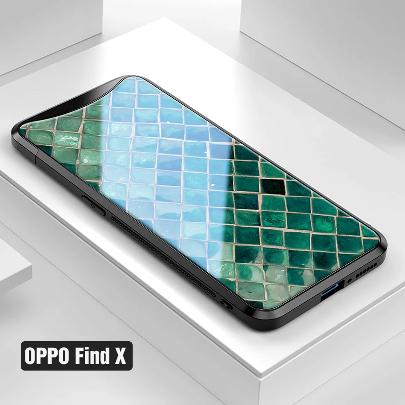 Чехол VPOWER OPPO Find X из закаленного стекла для OPPO Find X Чехол 6,42 ''чехол s роскошный цветной бампер FindX Fundas