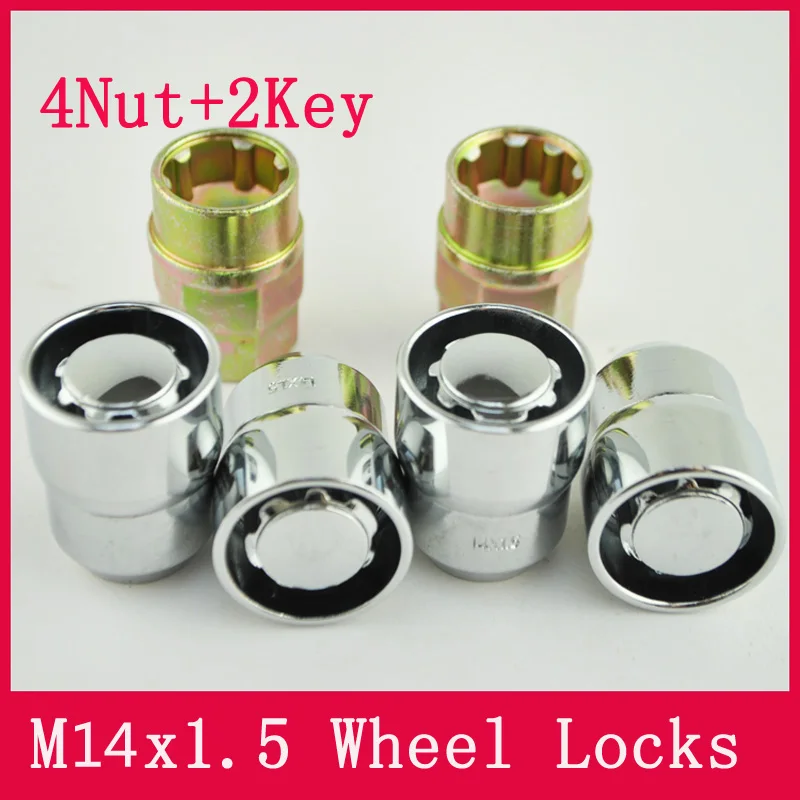 1 компл. 2 ключа M14x1.5 50 колесные диски гаечные гайки замки противоскользящая гайка