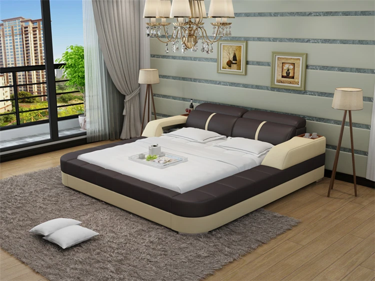 LB8823 французская элегантная мебель для дома, кровать королевского размера, новейший дизайн двуспальной кровати