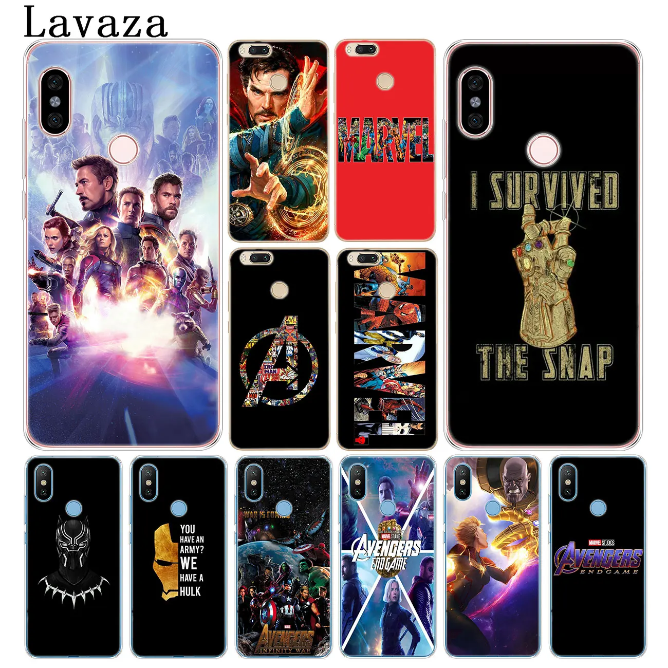 Твердый чехол для телефона Lavaza Avengers Endgame Thanos Marvel Superhero Xiaomi Redmi K20 8A 7A 6A Note 8 8T 7 5 6 Pro 4