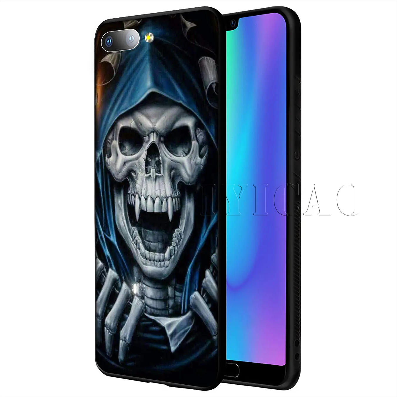 IYICAO мало смерть с косой Скелет Забавный силиконовый мягкий чехол для huawei P20 Pro P10 P8 P9 Lite мини P Smart крышка
