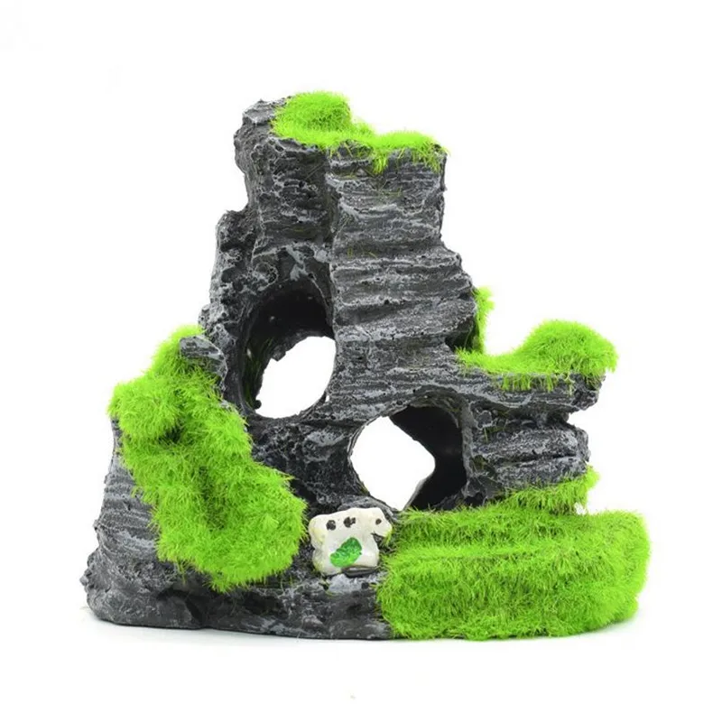 Flone искусственные растения Смола аквариум пейзаж Декор Рыба Креветки гнездо мох