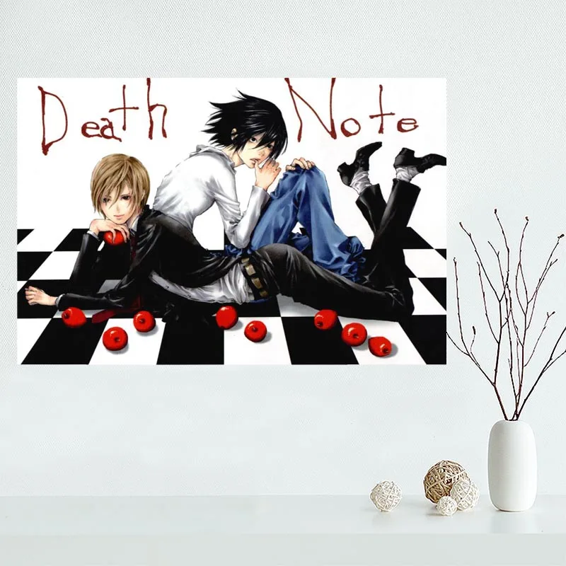 Горячая Распродажа на заказ парусиновый постер с надписью Death Note домашний декор