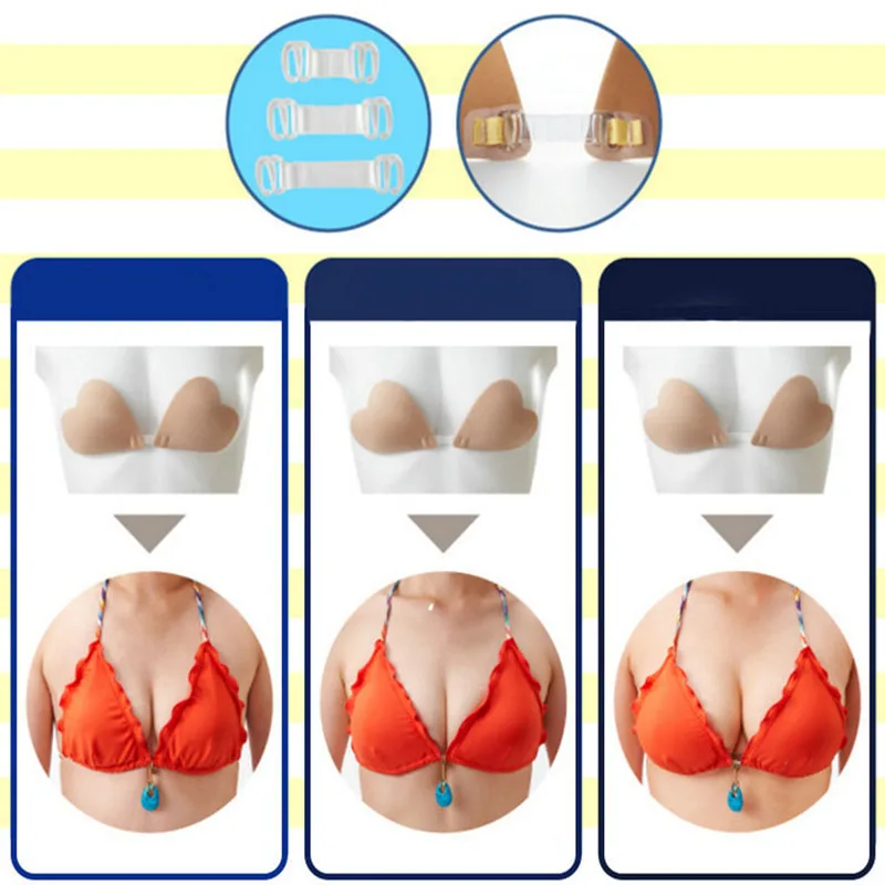

Cute Heart-shaped Nipple Cover Ladies Thin Gather Bra Invisible Women Underwear Breathable Seamless Silicone Breast Petals 30