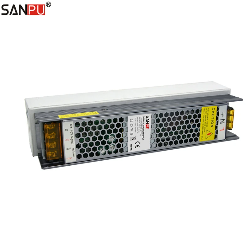 SANPU Dimmable источник питания 24 в 100 Вт 4A Triac 0 10 В 2в1 Диммируемый светодиодный драйвер