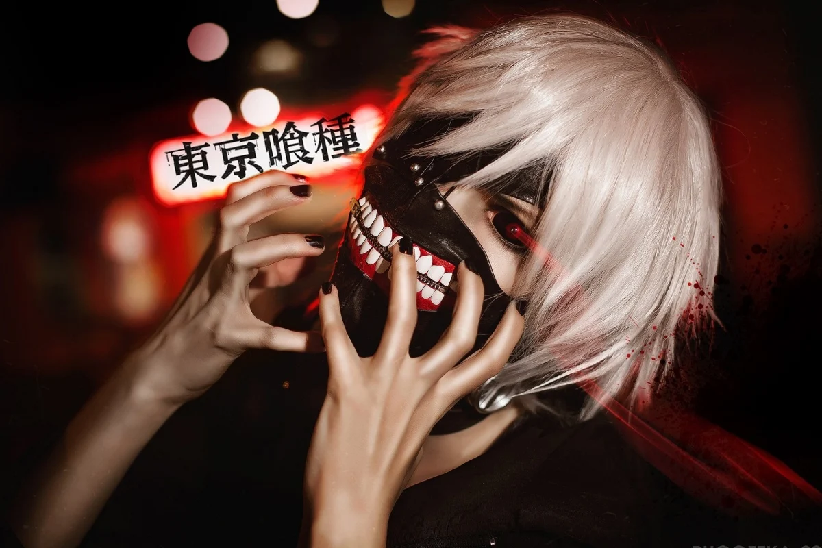Изготовленный На Заказ парусиновая ткань с принтом плакат надписью Tokyo Ghoul в