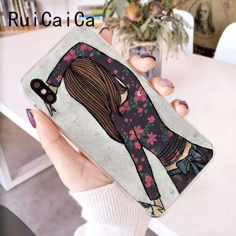 Чехол для телефона RuiCaiCa best friend forever lovers мягкий резиновый чехол из ТПУ iPhone 8 7 6 6S Plus X