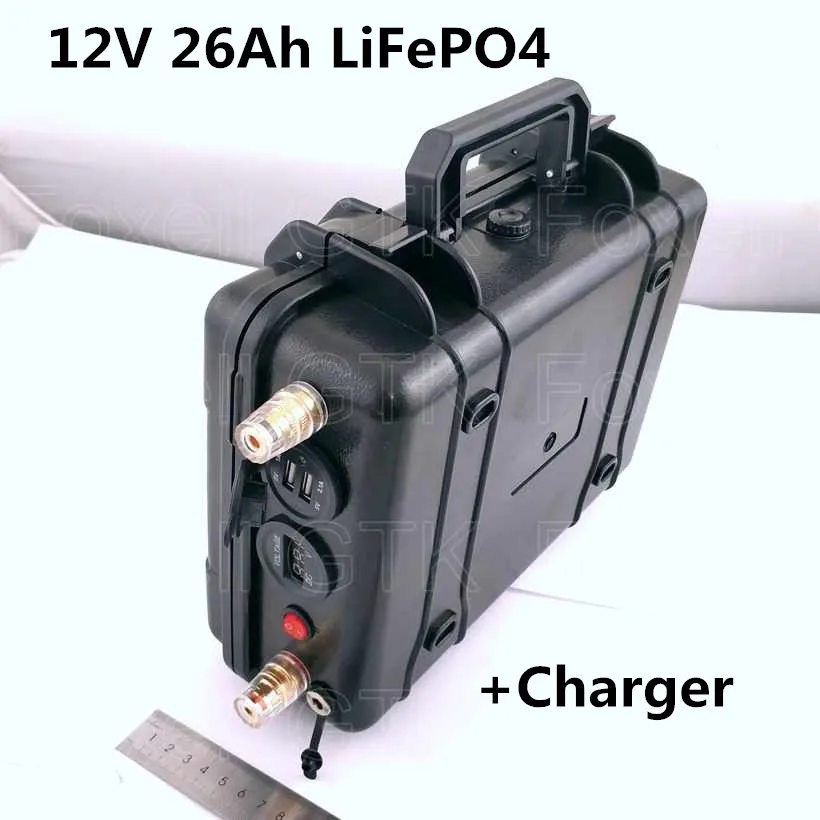 Аккумуляторная батарея LiFepo4 12 В 26 А/ч 20 интегрированный светильник уличный на