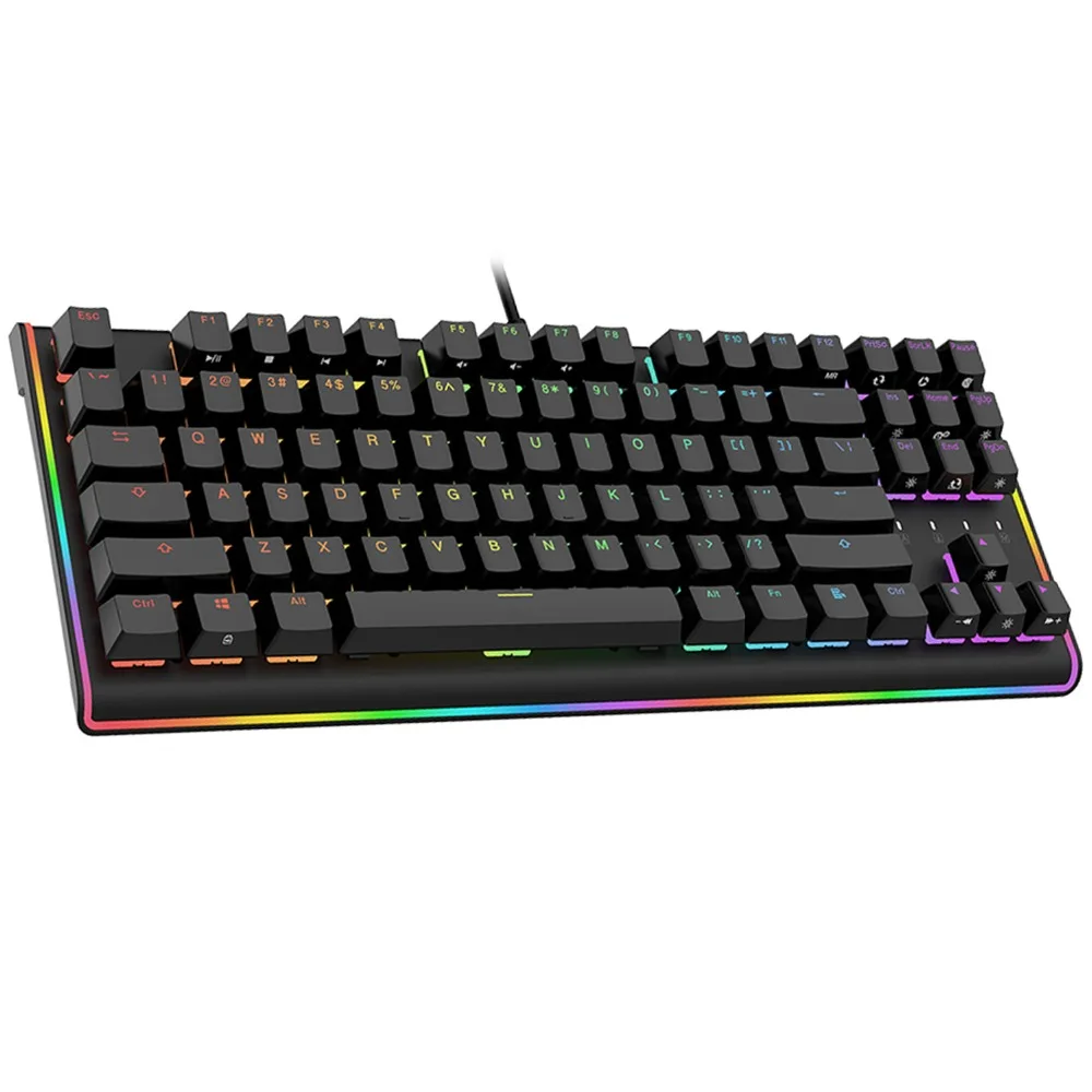 Механическая игровая клавиатура [Cherry MX speed Silver] RGB светодиодный светильник с